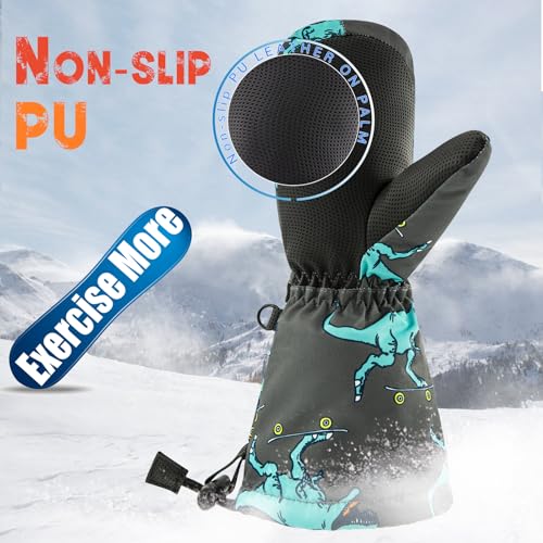 Image of BAVST Winter Kids Waterproof Gloves for Boys Girls Snow Ski Toddler Baby Mittens Outdoor for Infant Teens 1-5T