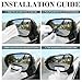 Livtee Framed Rectangular Blind Spot Mirror, HD Glass and ABS Housing Convex Wide Angle Rearview Mirror with Adjustable Stick for Universal Car (2 pcs)