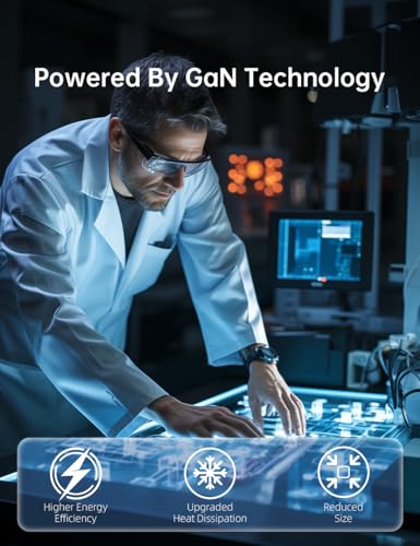 Image of Costar 65W GaN Dual Port Fast Charger QC /PD, 2 in 1 USB & Type C Fast Charger Adapter for Laptop, Lenovo, HP, Asus, Dell, MacBook, iPhone Series, Samsung Galaxy /Note, and Android Devices, Black