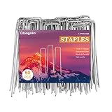 Gtongoko Galvanized Landscape Staples 6 Inch 11 Gauge Anti-Rust Ground Sod Pins Yard Stakes for Weed