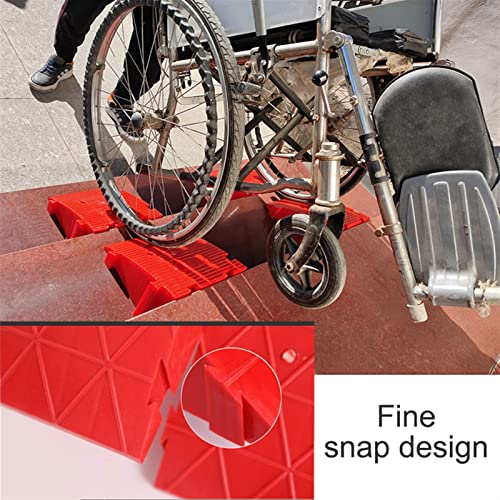Rampa portátil para bordillo y entrada, para automóvil, silla de ruedas, bicicleta, motocicleta, entrada de garaje y acera (30 x 12 x 18 cm) miniatura 2