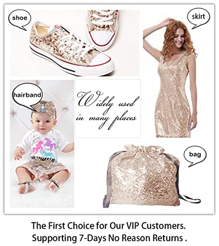 3 Feet 1 Yards-Sequin Fabric, By The Yard, Sequin Fabric, Tablecloth, Linen, For Xmas Decor (1 Yard, Champagne) #TOP4