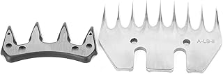 Cortapelos de acero inoxidable para ovejas, cortador de corte de repuesto de alta dureza con dentado superior para el aseo de ovejas y el recorte de animales, 4 especificaciones (9 dientes rectos (+