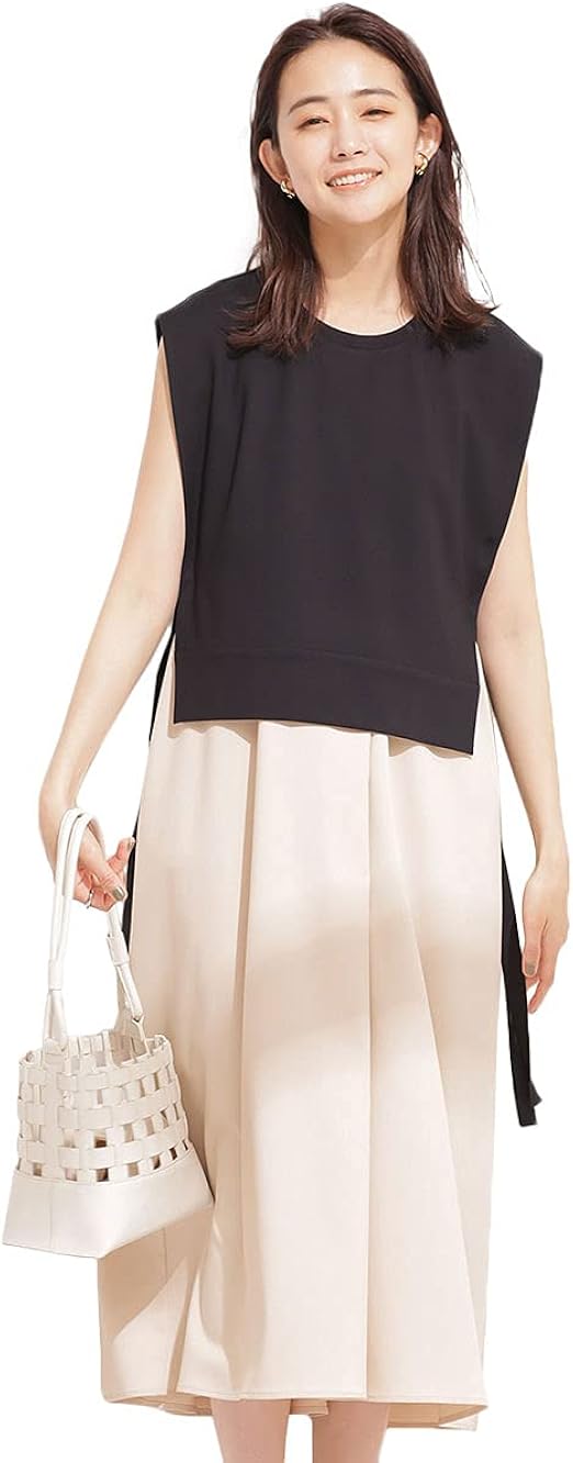 Amazon Co Jp ナノ ユニバース Nano Universe ベストセットワンピース ノースリーブ 服 ファッション小物