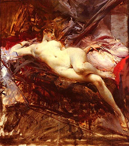 Peinture à l'huile de Nu couché fait main sur toile d'art pour décoration murale
