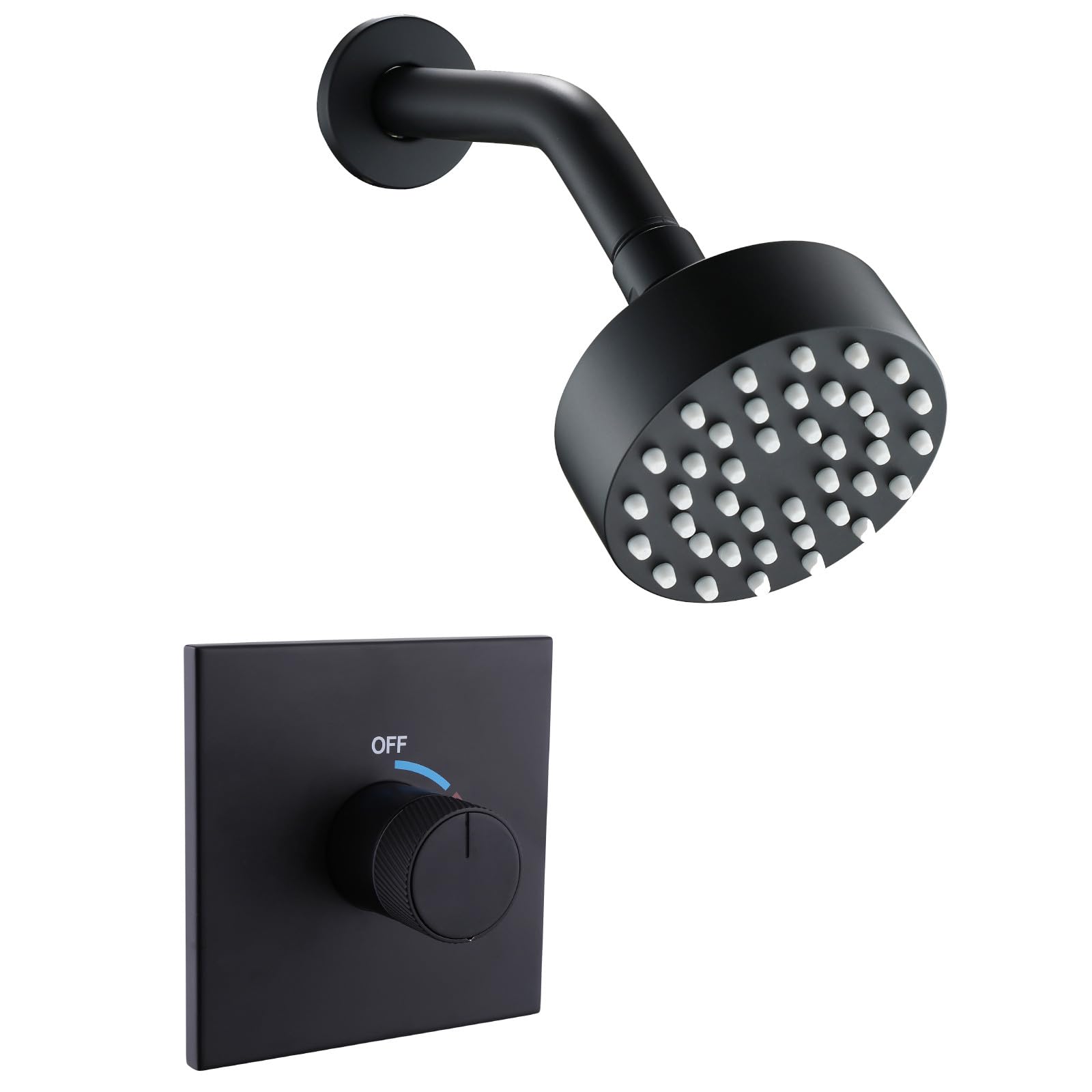 Robinetterie et garniture de douche haute pression en finition chrome