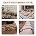 10-Pack Reusable Sandless Flood Barriers, 16x24 in Heavy-Duty Burlap Bags, Expands to 44 lbs for Home, Garage, Basement, or Tent Use