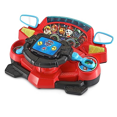 VTech - Volante y Manillar 2 en 1 Misiones de Aventura Patrulla Canina, Juguete Interactivo para niños +3 años, Camión de Bomberos y Quad de Rescate, Versión ESP