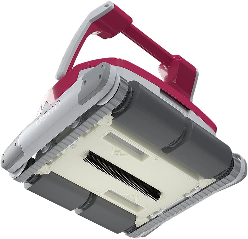 BWT Pool Robot D500, bottom view showing brushes and suction inlets