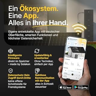Solakon® ONE Erweiterungsspeicher mit 2,11 kWh Kapazität für Balkonkraftwerk, modulare Erweiterbarkeit auf bis zu insgesamt 6 Einheiten (12,66 kWh)