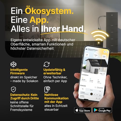 Solakon® ONE All-in-One Balkonkraftwerk Speicher mit 2,11 kWh Kapazität, 2600W über 4 MPPTs, KI-Funktionen, Nulleinspeisung, einheitlichem App-Ökosystem, Plug & Play 2 Solakon® ONE All-in-One Balkonkraftwerk Speicher mit 2,11 kWh Kapazität, 2600W über 4 MPPTs, KI-Funktionen, Nulleinspeisung, einheitlichem App-Ökosystem, Plug & Play – Bild 3