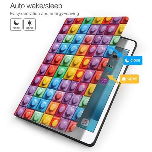 Étui iPad 8e génération antichoc texture blocs de construction pour éviter les rayures d'écran - 3