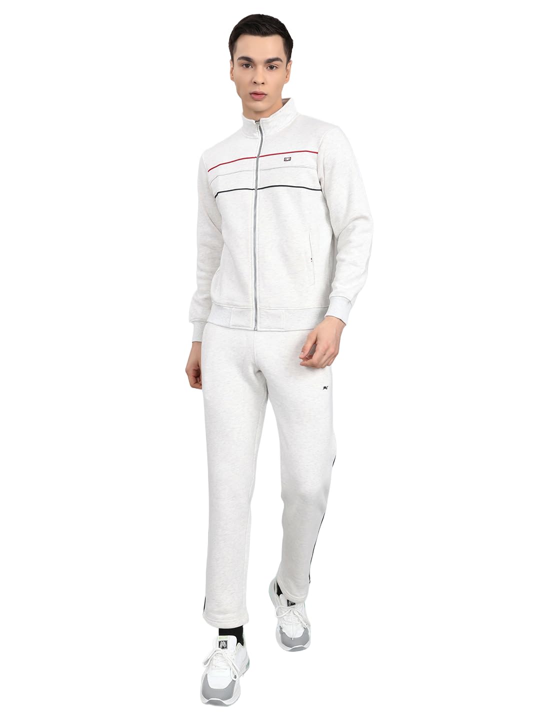 monte carlo Mens Regular Mock Neck Full Sleeves Self Design Tracksuit Black Xl-picture-38