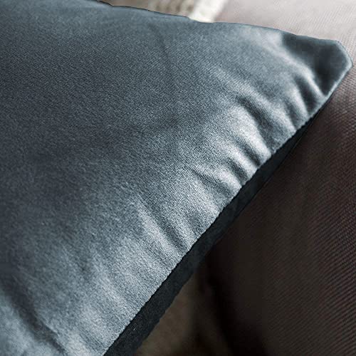 Image of Khooti Velvet Cushion Cover Pack of 1-34 inch x 34 inch / 86 x 86 cm - Dark Grey - Soft Pillow Covers Cushion Case for Sofa Bedroom Livingroom Chair Car, Cushion Cover