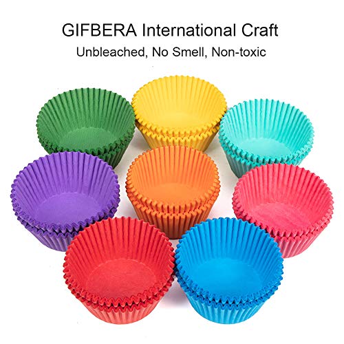 Image of Bright Rainbow Standard Cupcake Liners Solid Colorful Paper Baking Cups 400-Count (Pack of 2)