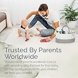 KiddyCare Woven Diaper Nappy Caddy Basket with Handle Lid | Diaper Caddy Basket with Dividers for Baby Boy/Girl, Diaper Tote Bag for Bady Storage for Car | Baby Nursery Canvas Caddy | Gray Regular - Image 7