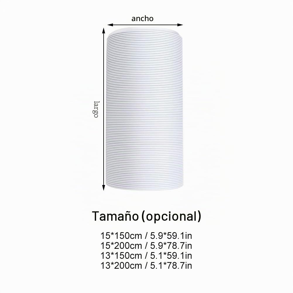 TOPINCN Manguera de Aire Acondicionado, Manguera de Ventilación de Escape Portátil, Manguera de Escape de Aire Acondicionado Flexible Universal, Accesorios de Piezas de Repuesto(15cm*2M)