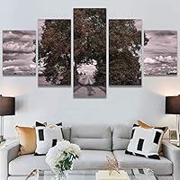 SIGNWIN 5 Panel Canvas Wall Art Modern Art Contemporary Country Dramatic Multicolor Photography Scenic for Home Decorations Ready to Hang - 60