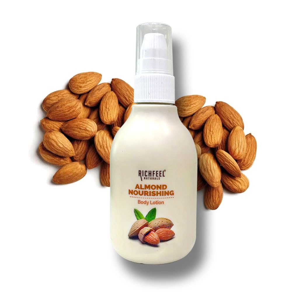 Almond Nourishing Body Lotion| Intense Moisturization | With 2X Almond Oil | Smooth and Healthy Looking Skin | For Very Dry Skin | 100 ml