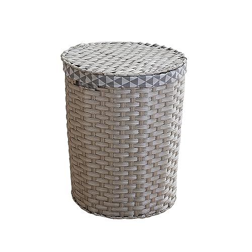 Panier à linge avec couvercle et sac de rangement rond pour jouets d'enfants