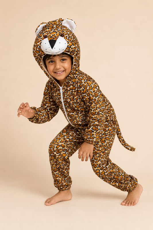 Image of Animal Costume for Kids | Plush Fancy Dress Costume for Boys & Girls |School Fancy Dress, Annual Day, Jungle Theme, Role Play, Halloween & Birthday Party