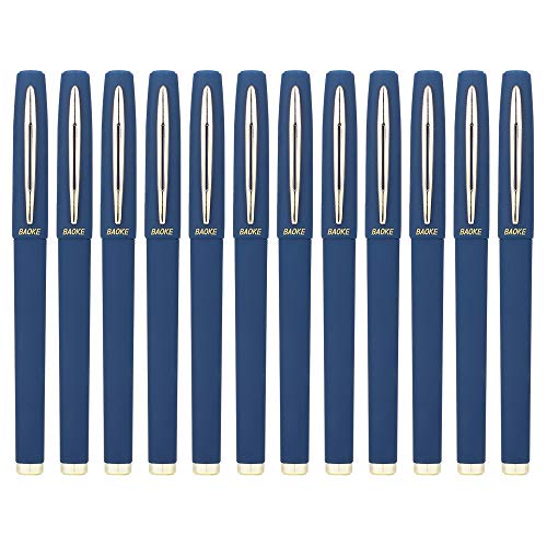 Bolígrafos gel roller BaoKe 1.0mm, pack de 12 azul miniatura 1