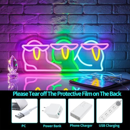 Image of Neon Sign, JGHTURIE Penguin Dimmable Neon Signs for Wall Decor, Cute Funny Penguin Light up Led Sign for Room, Kitchen, Shop, Bar, Birthday, Party & Home Decor - USB Powered