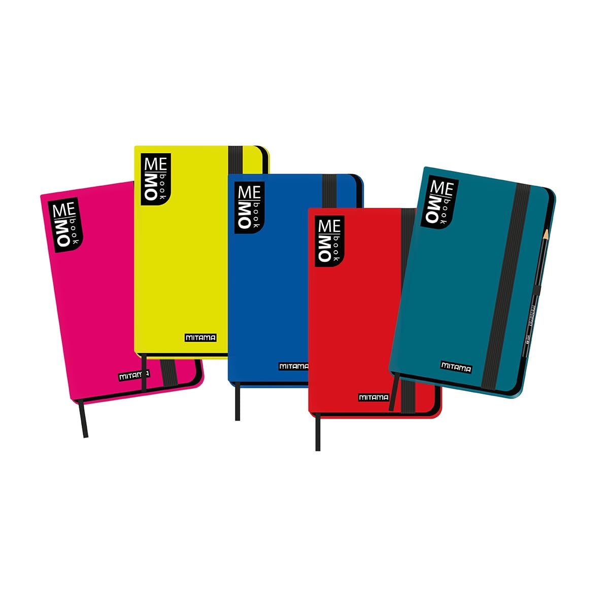 Mitama Large Black Notebook - Memo Book - Notebook - Soft Touch Cover - Inner Pocket + Pencil Included - Lined Sheets - 13 x 21 cm - Image 3