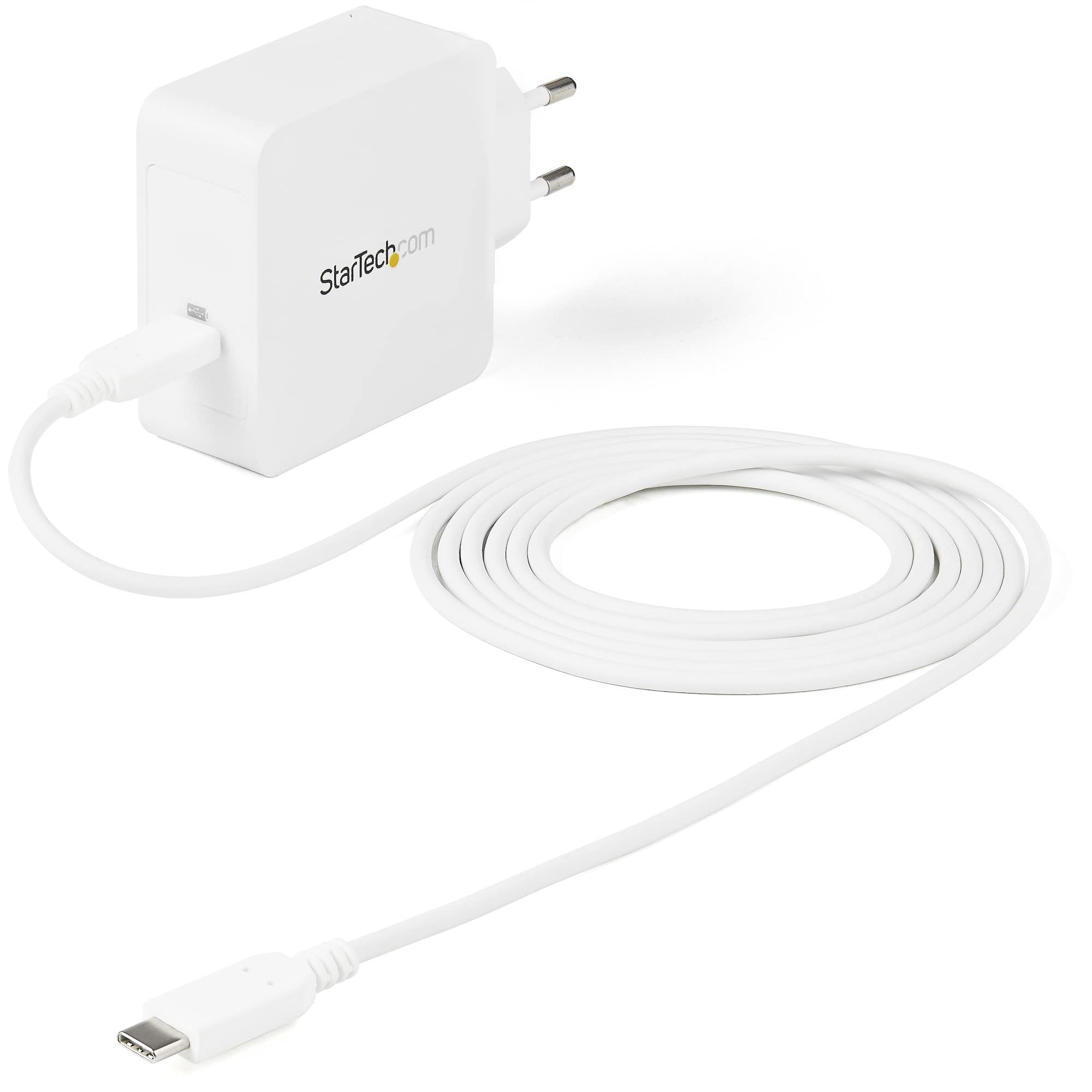 StarTech Caricatore USB-C da Parete 60W PD per Laptop, Cavo 2m, USB-IF/CE | Alimentatore Portatile per Notebook e Dispositivi USB-C