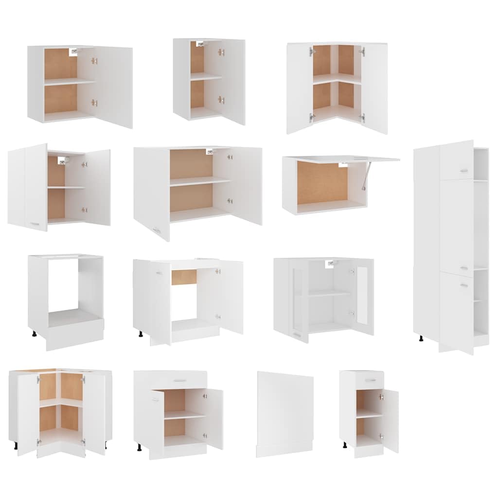 Lyon - Juego de 14 muebles de cocina modulares con tapa para lavavajillas y amplio espacio de almacenamiento para vajilla, ollas y utensilios de cocina