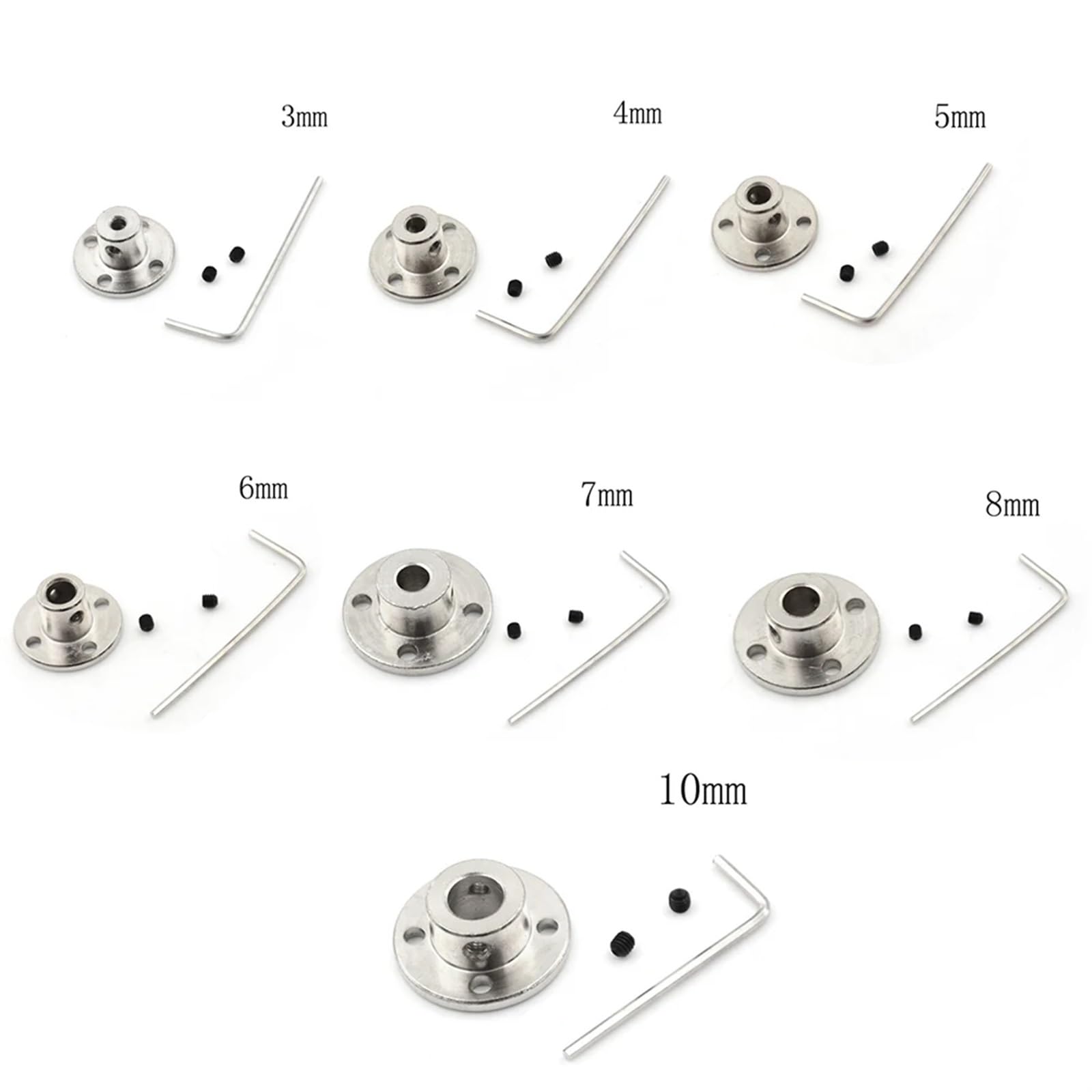 L'accouplement de France, Coupleur d'arbre à bride for moteur de 3 à 10 mm de diamètre intérieur(7mm)