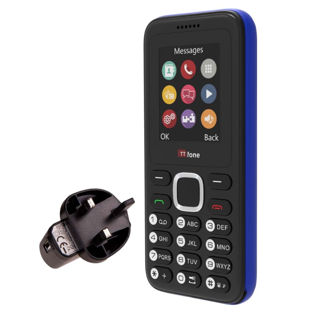 Ttfone Blue Returned Resale - Tt150 Dual Sim - / With Mains Charger +£4.99 / No Sim Card