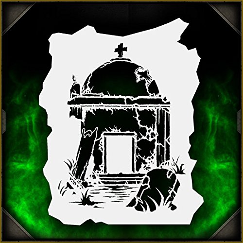 Mausoleum 1 AirSick Airbrush Stencil Template
