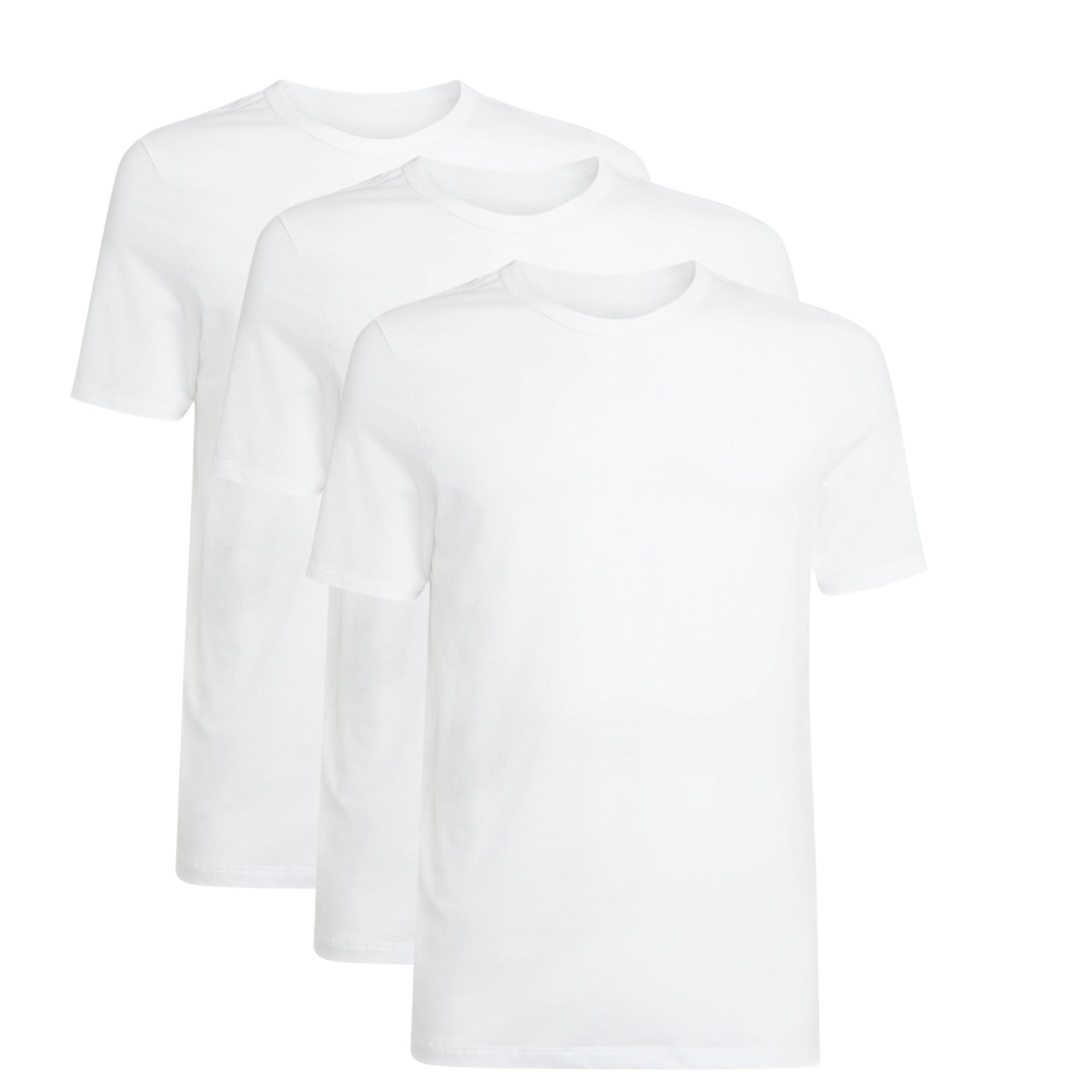 Donex Men's Plain Cotton Undershirt Soft & Comfortable Classic 3Pieces Fit Essential Undershirt