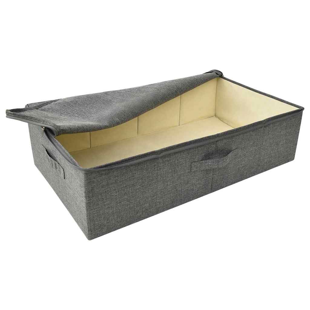 Scatola portaoggetti in tessuto, 70 x 40 x 18 cm, antracite, con manico, pieghevole, salvaspazio, per armadio, cucina, bagno, soggiorno, ufficio, dispensa e casa