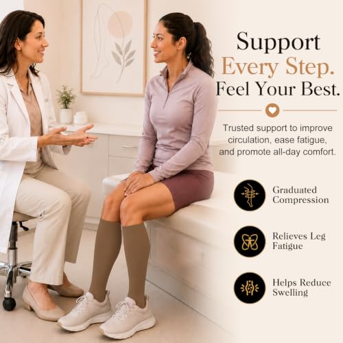 Image of Laite Hebe 4 Pairs-Compression Socks for Women&Men Circulation-Best Support for Nurses,Running,Athletic