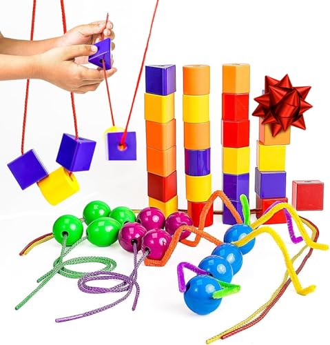 Skoolzy 46 Pcs Lacing Beads - Large...