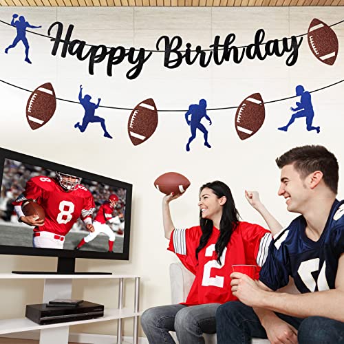 Football Banner Birthday Party Decorations For Boys Men, Sports Theme Happy Birthday Party Supplies, Football Birthday Decor Sign For Outdoor Indoor #TOP2