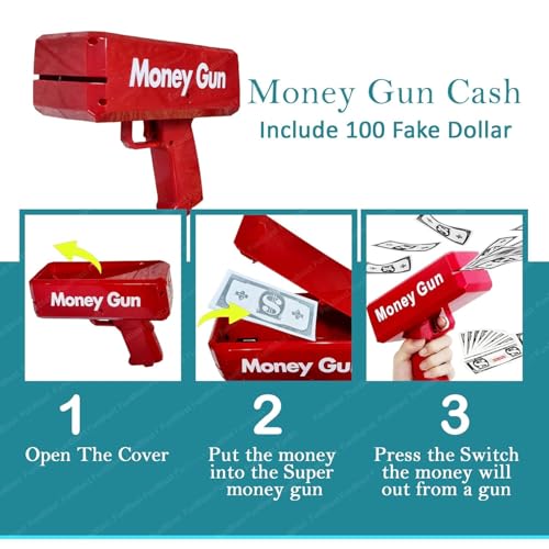 Image of Super Money Guns Paper Playing Spary Money Gun Make it Rain Toy Gun, Gun Fake Bill Dispenser Money Shooter Toy