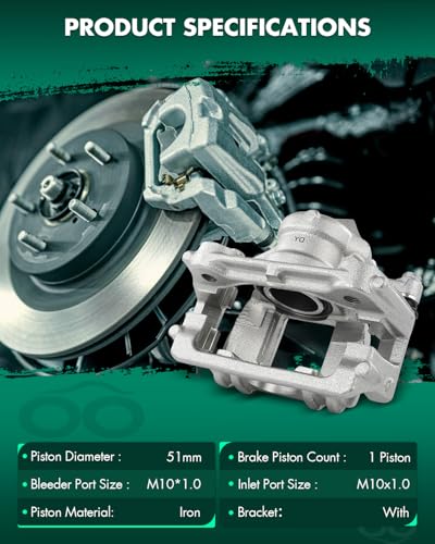 Image of SCITOO 18B5066 Rear Left Disc Brake Caliper Assembly w /Bracket for Dodge for Sprinter 2500,for Freightliner for Sprinter 2500,for Mercedes-Benz for Sprinter /for Sprinter 2500