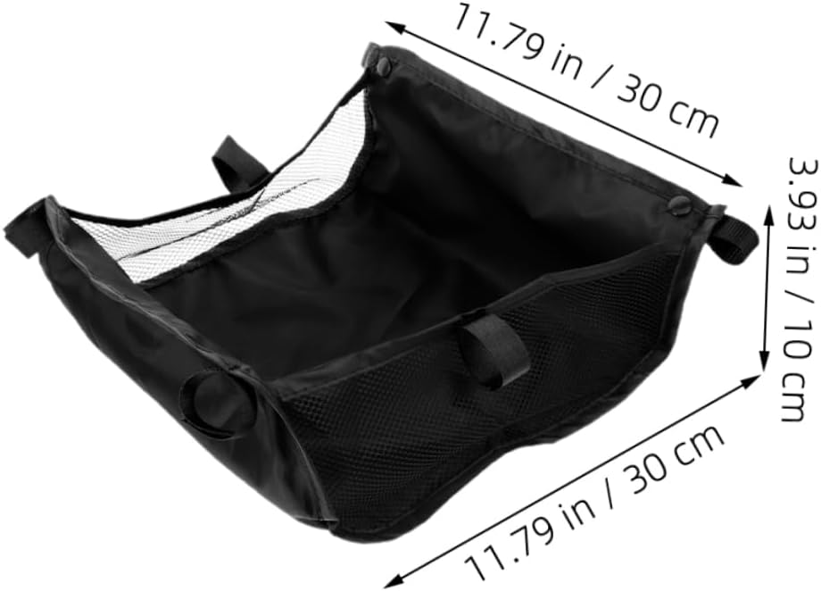 Ciieeo 2pcs Under Stroller Storage Basket Organizer Large Capacity Stroller Bag for Diaper Towels Essentials Wagon and More