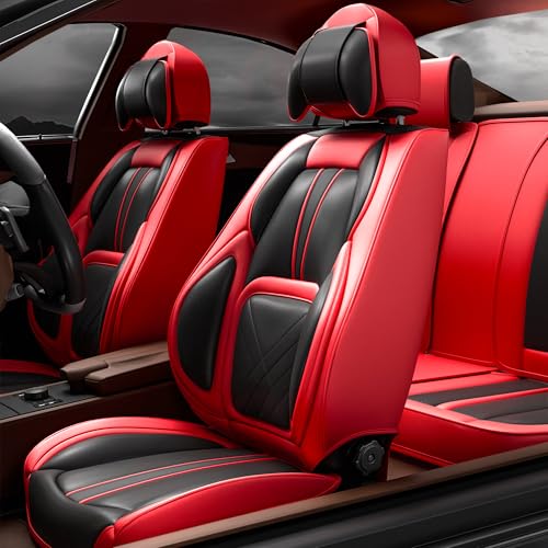 ASLONG 5PCS 2025 Front and Back Car Seat Covers Auto