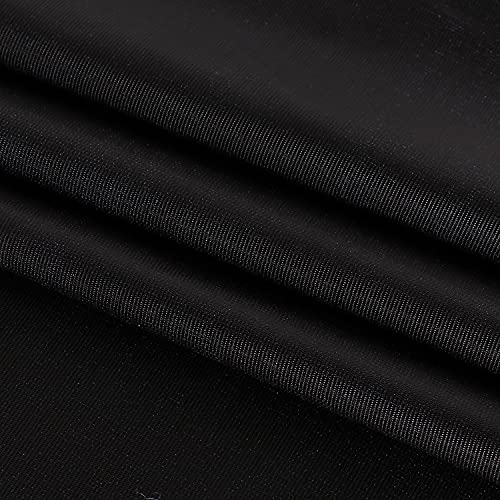Image of sancua 100% Waterproof Round PVC Tablecloth - 60 Inch - Oil Proof Spill Proof Vinyl Table Cloth, Wipe Clean Table Cover for Dining Tables, Buffet Parties and Camping, Black