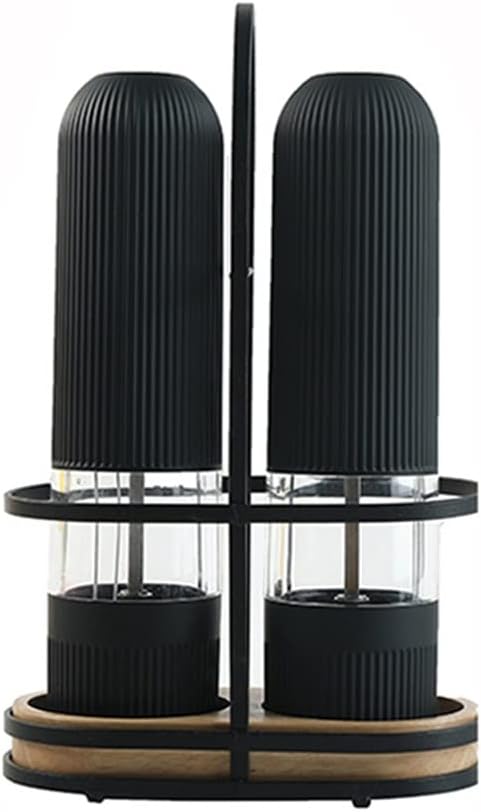 Electric Salt Pepper Mill Set ABS Automatic Spice Herb Grinder Adjustable Coarseness Ceramic Core Kitchen Grinding Tools