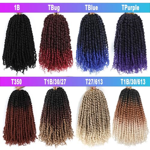 Bestlove 1B/30/613 Crochet Passion Twist Hair 8 pacotes de cabelo de crochê pré-torcido, cabelo tran