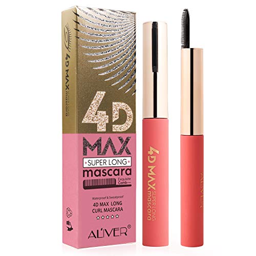 WEIDA SIGN 4D Silk Fiber Lash Mascara Black With Eyelash brush,Waterproof, Longer & Thicker Lashes, Clump-Free, Long-Lasting, Natural Smudge-Proof, Adds Length, Depth and Glamour Effortlessly