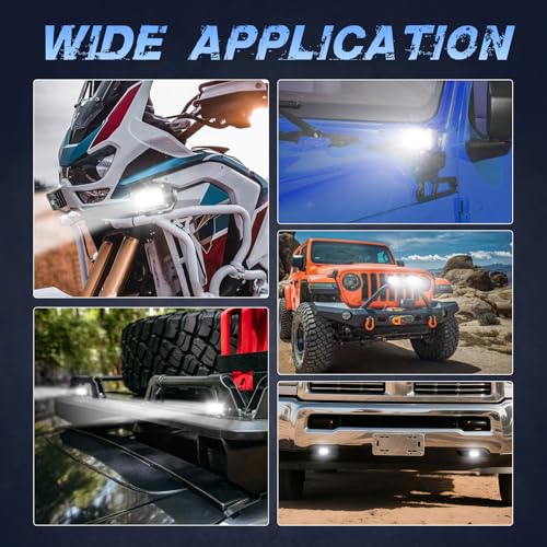 Image of LED Pods, 2Pcs 40W 3 Inch Driving Lights Off Road Spot Lights Small LED Fog Light Pods Reverse Bumper Light for Truck Motorcycle UTV ATV Boat Surron