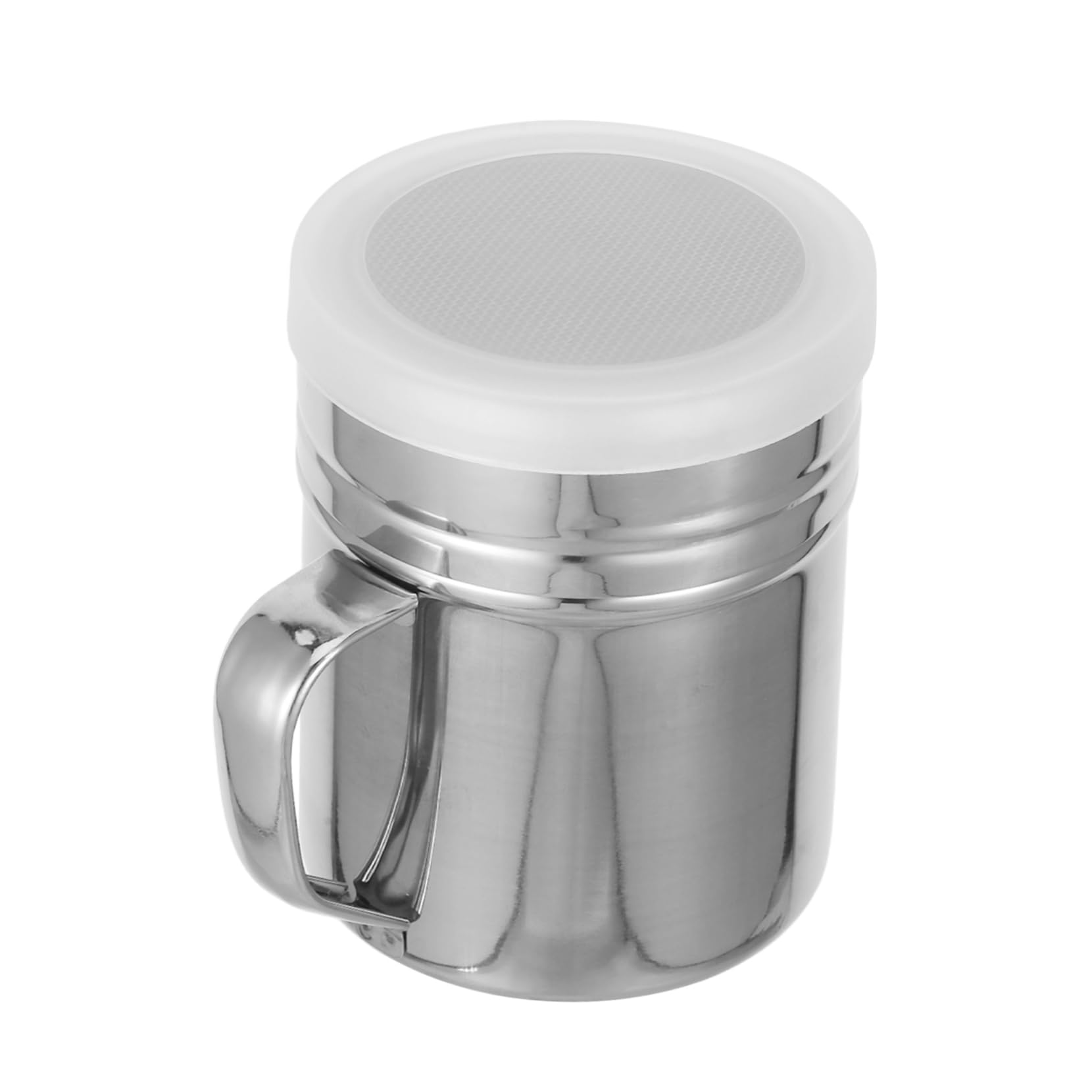 STOBAZA Stainless Steel Powder Shaker for Baking Powdered Sugar Shaker Duster with Handle Cooking Flour Sugar Shaker Duster Sifter Dispenser