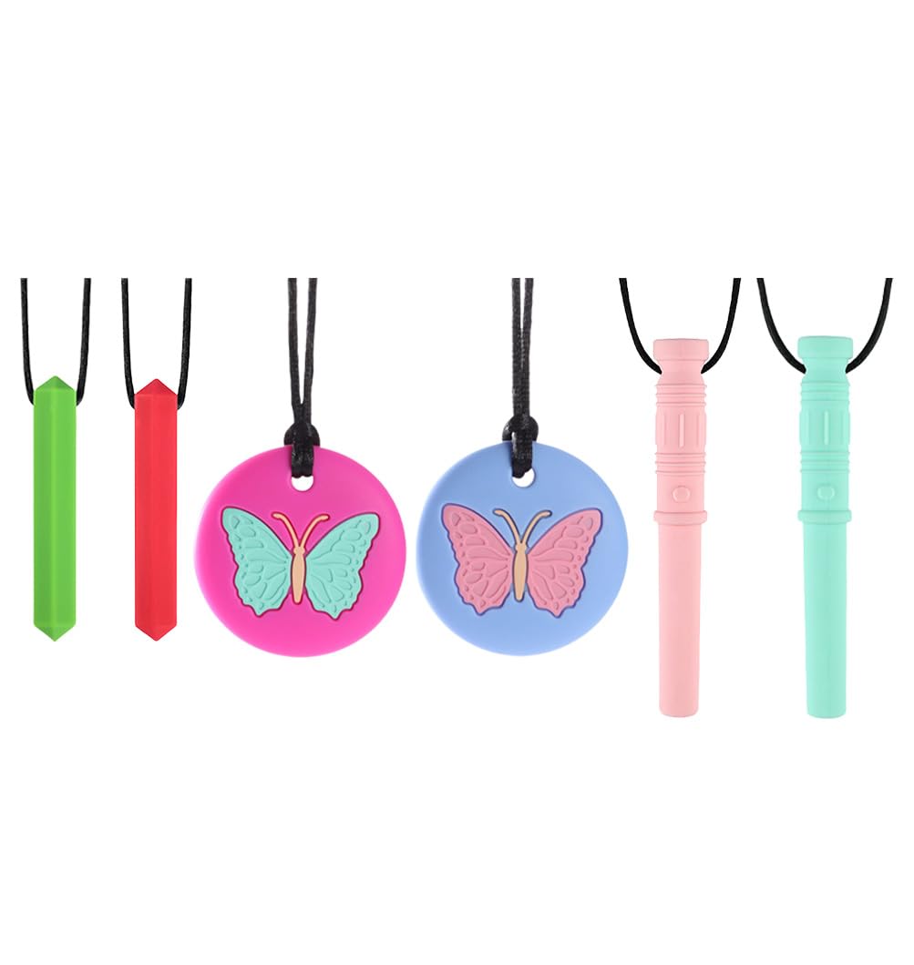 RUIOMII 6 Stück Kaukette für Kind Adhs, BeißKette, Stillkette