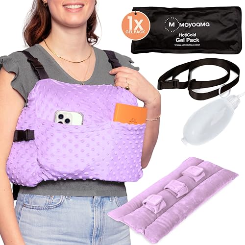 MOYOAMA Post Mastectomy Pillow – Hands-Free Protection with Secure Strap & Easy-Clean Washable Cover Breast Surgery Must Haves,Breast Reduction Recovery Supplies,Breast Augmentation